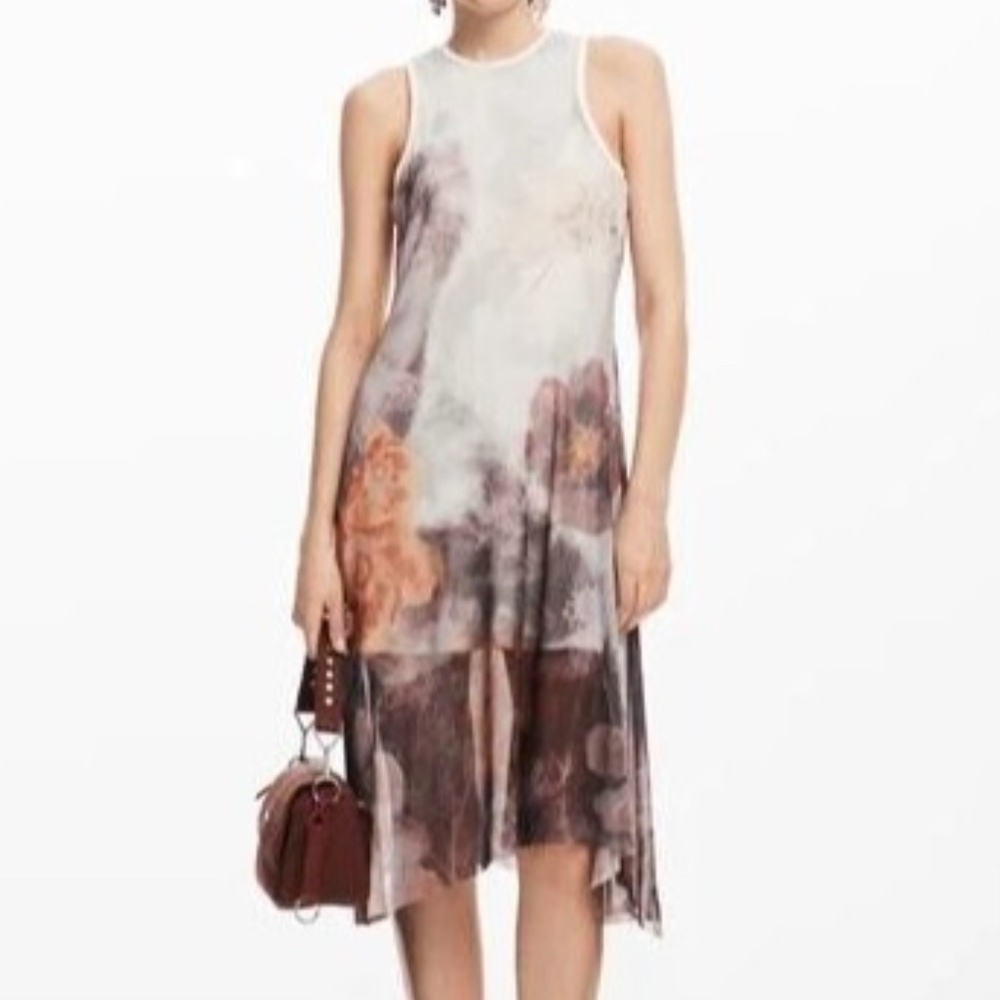 DESIGUAL ASYMMETRIC FLORAL DRESS